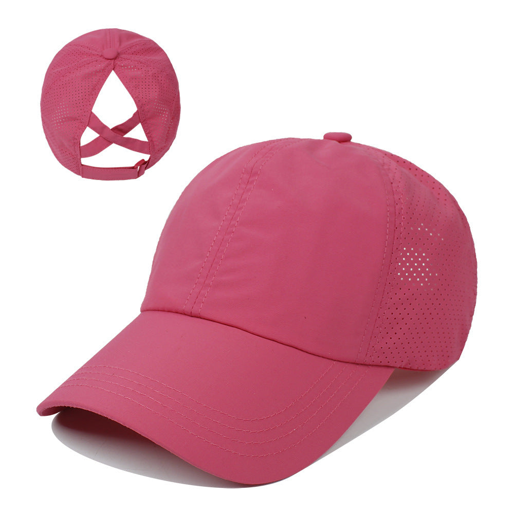 Women’s Ponytail Baseball Cap – Breathable Outdoor Sports Hat