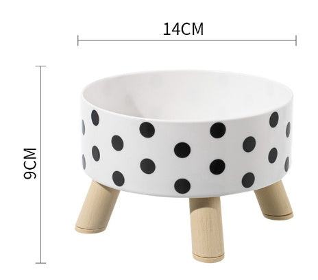 Pet Stainless Steel Tall Bowl Cervical Support Pet Bowl Cat Tableware Rice Bowl Non-slip Anti-tumble Large Capacity
