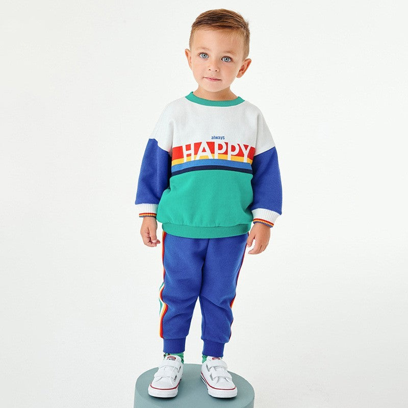 Children's Suit Printed Cotton Blouse And Pants