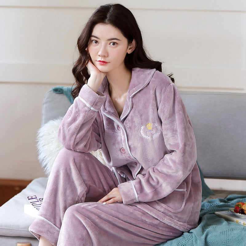 Women's Pajamas Coral Velvet Youth Home Wear Fashion