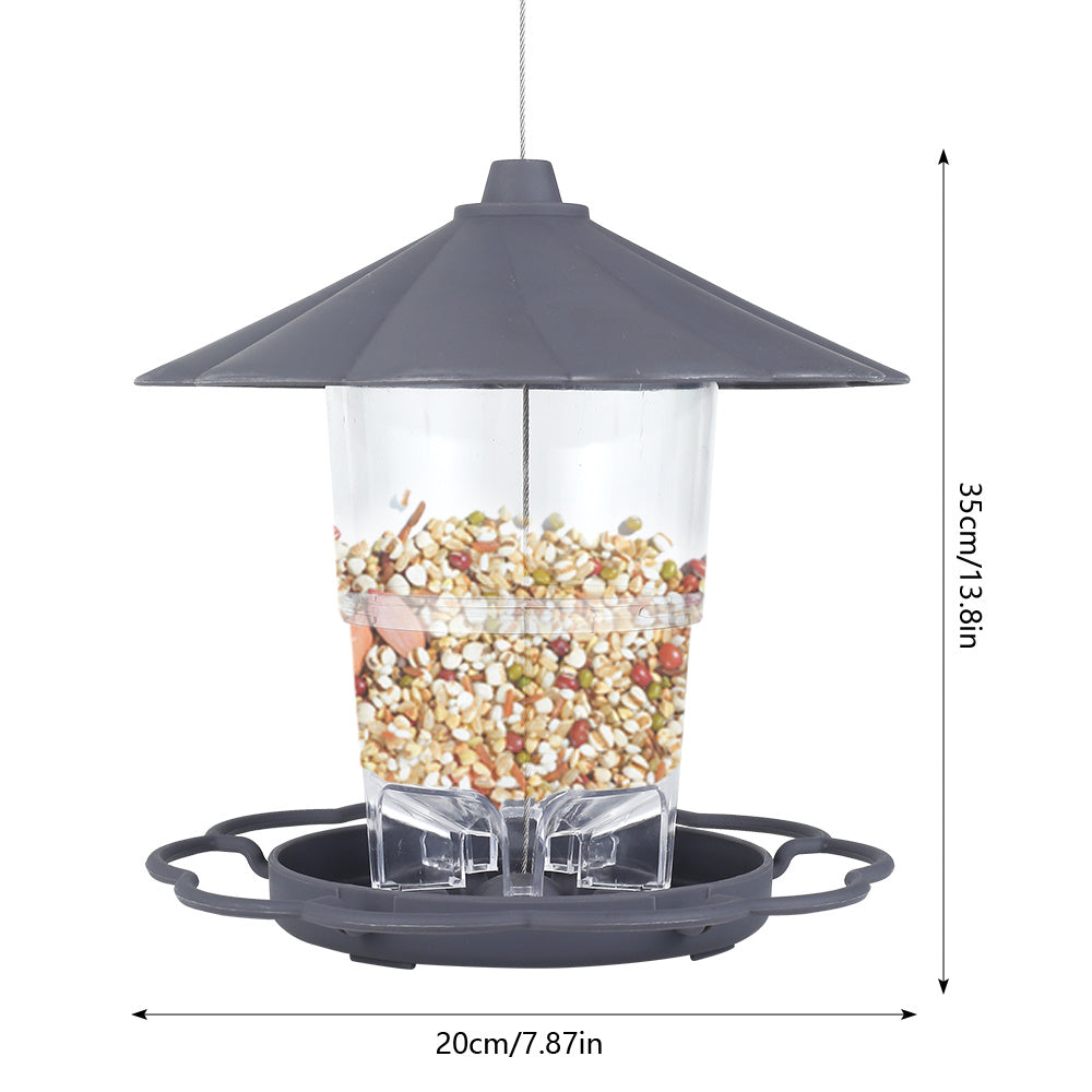 Foldable Hanging Wild Bird Feeder with Removable Roof – Large Capacity Outdoor Garden Birdcage Feeder