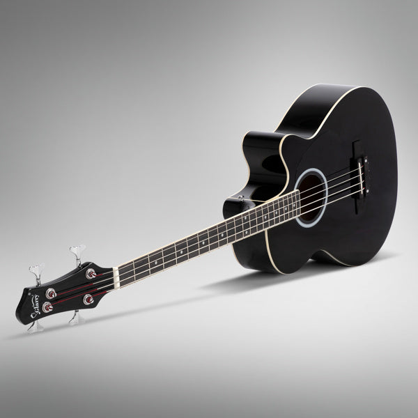4 Strings With EQ, Rosewood Fingerboard Folk Bass, Black