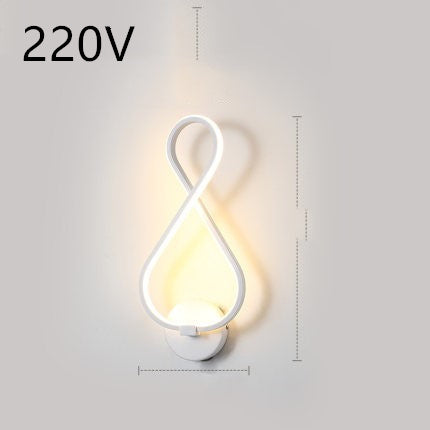 Silicone Shade LED Bedside Wall Lamp Button Switch