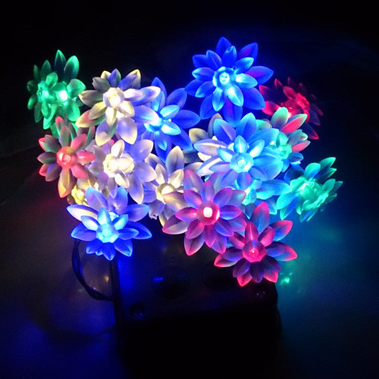 LED Double Lotus Solar Light