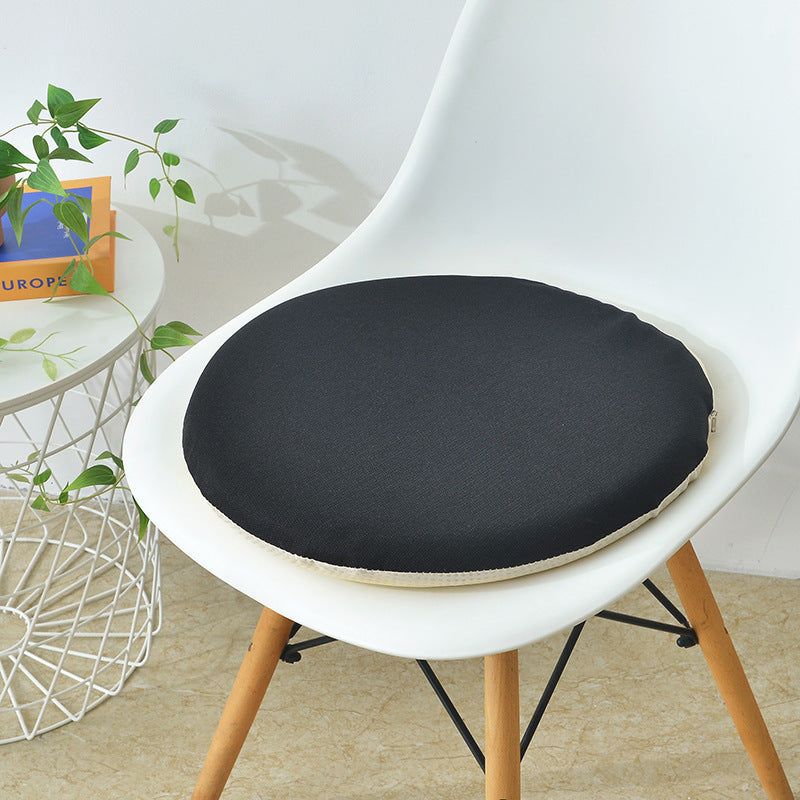 Round Linen Memory Foam Slow Rebound Seat Cushion
