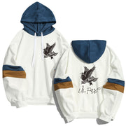 Unisex Patchwork Hoodie Cotton Poly Oversized Spring Summer