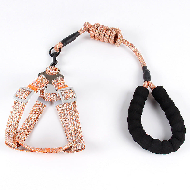 Nylon Pitted Fashion Pet Leash Dog Chest Strap Round Rope Chain