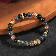Black Sunstone Flame Stone Same Bracelet