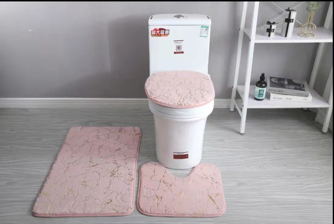Three-Piece Toilet Set – Bathroom Mats Collection