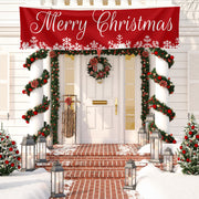 TF005 White Christmas Snowflake Banner Decoration