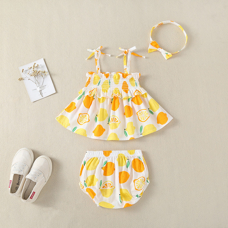 Lemon Girls Suspender Dress