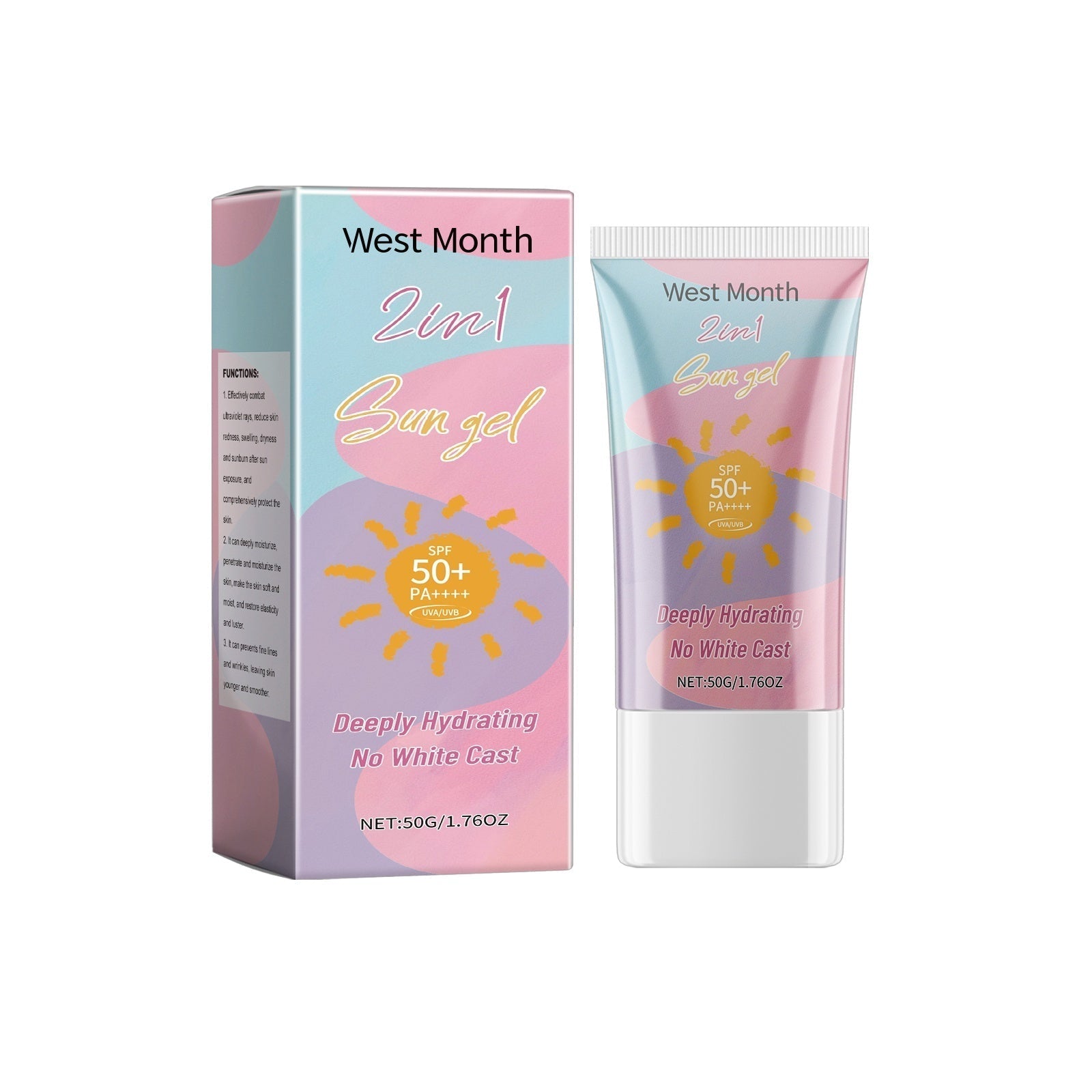 Plastic Sunscreen Lotion 50g Moisturizing And Refreshing