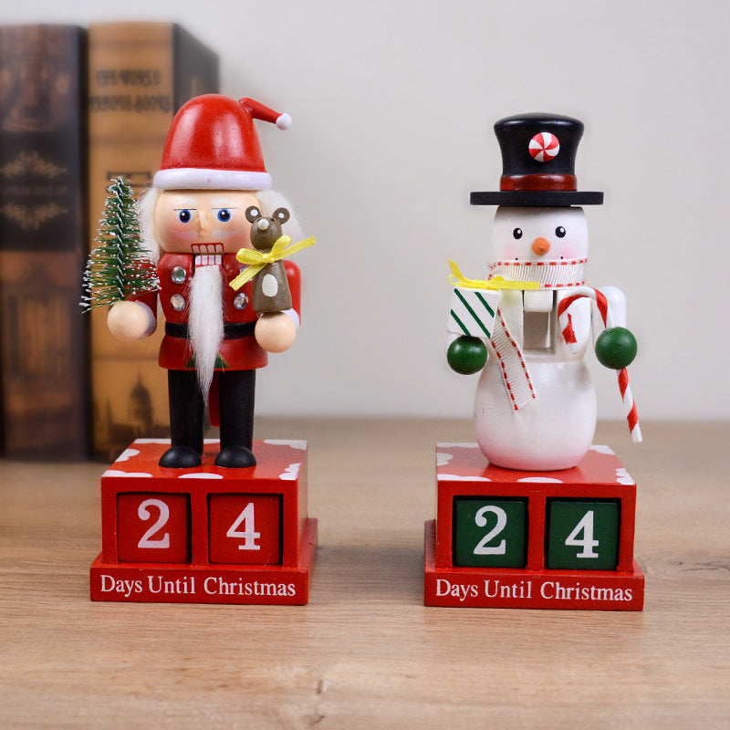 Christmas Creative Wooden Walnut Countdown Calendar