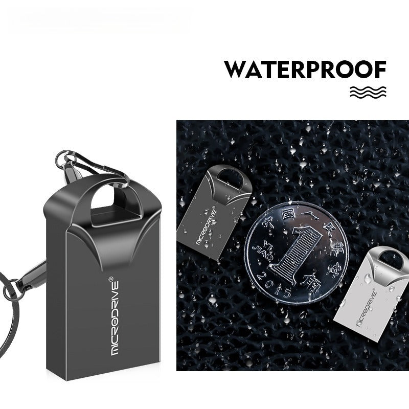 Mini Metal USB Flash Drive – High-Speed USB 3.2, Waterproof Keychain (128GB–1TB)