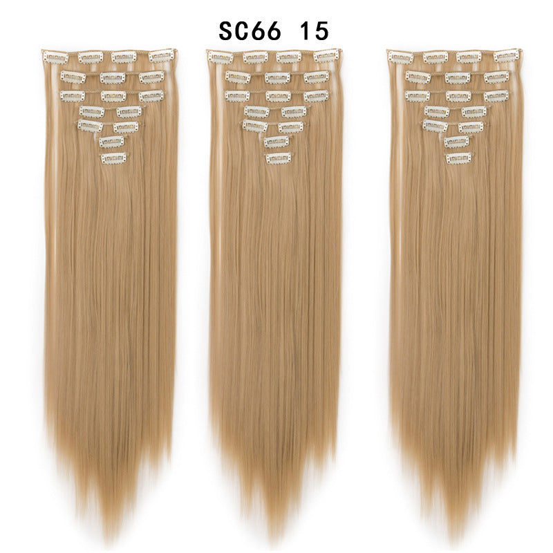 16 Card Seven-piece Hairpiece Clip Wig Beauty Chemical Fiber Wig Set Hair Extension