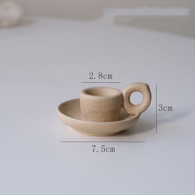 Retro Ceramic Plain Candlestick Ornament Nordic Style Simple