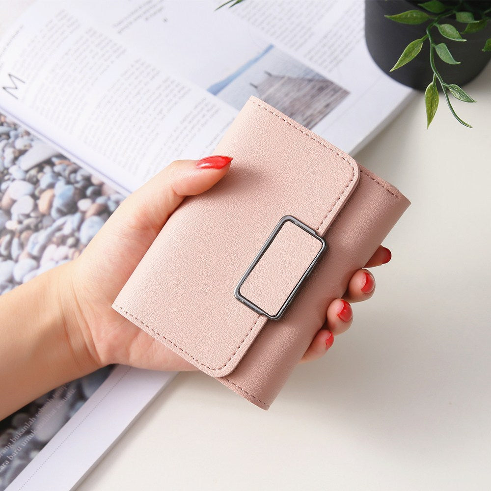 Women's Short And Simple Plaid Fashion Wallet