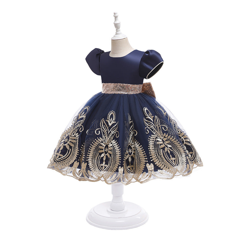 Girls Princess Mesh Tutu Dress Cotton Polyester Blend