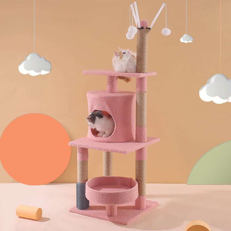 One-piece Tongtian Column Small Climbing Frame With Nest