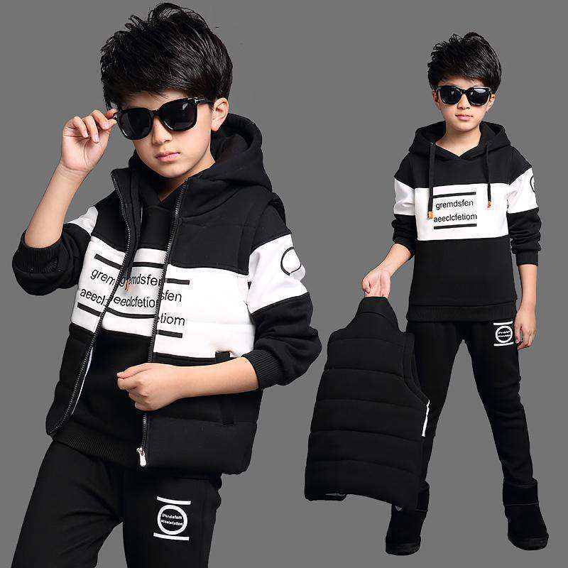 Boys Sport Suit 3 Piece Set Casual Polyester Regular Fit