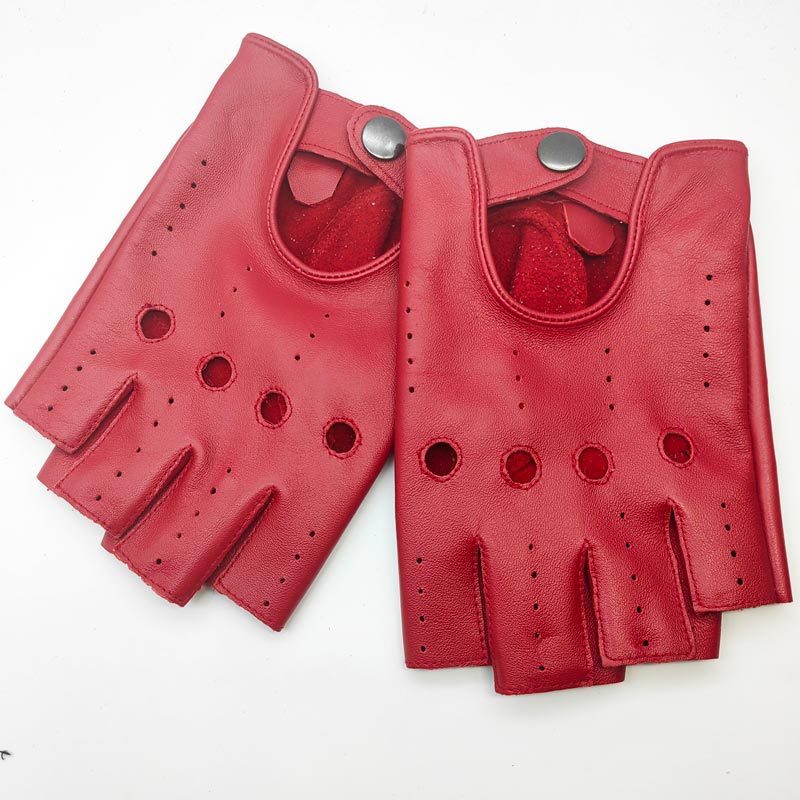 Winter Sheepskin Half Finger Gloves – Warm & Cozy