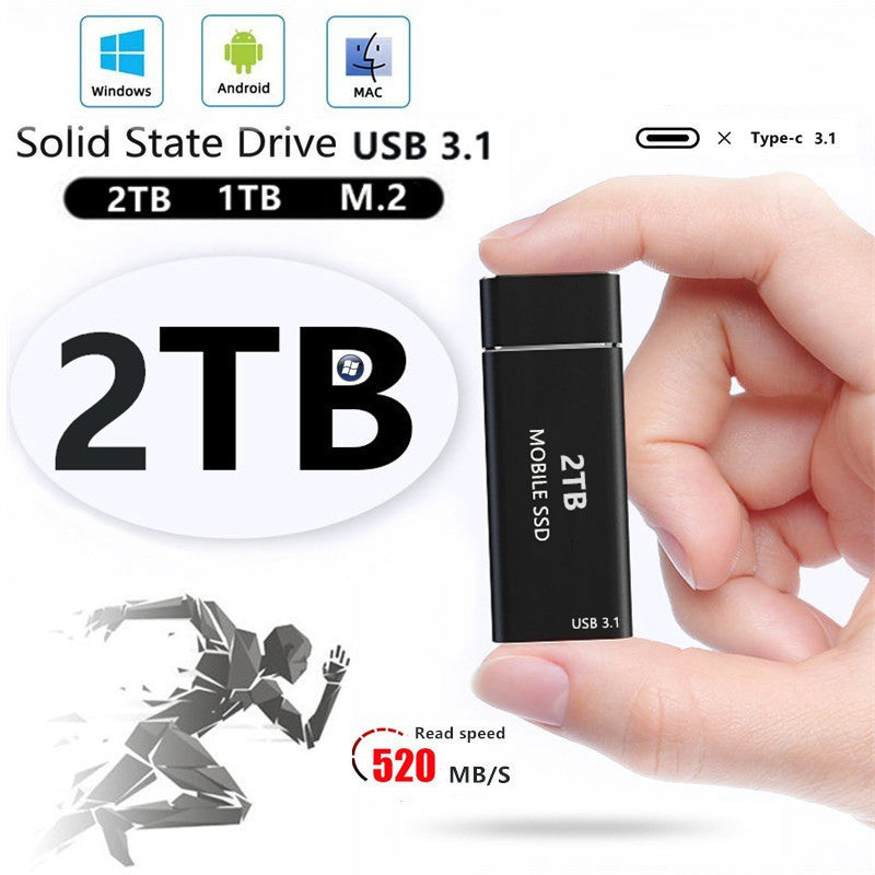 Portable High-Speed SSD – USB-C 10Gbps External Solid State Drive (Up to 1050MB/s, 500GB–2TB)