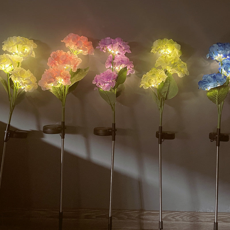 Solar Hydrangea Lights Floor Outlet Outdoor Garden Decorative Lights