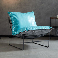 Blue leather