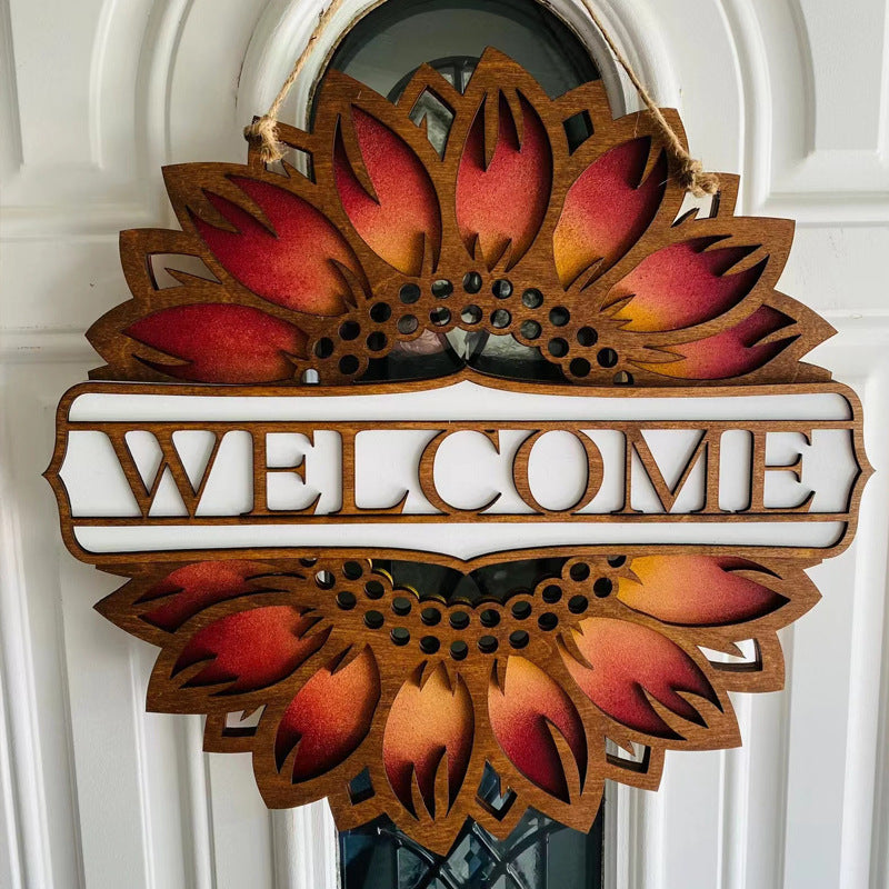 Home Sunflower Doorplate Decoration Craft