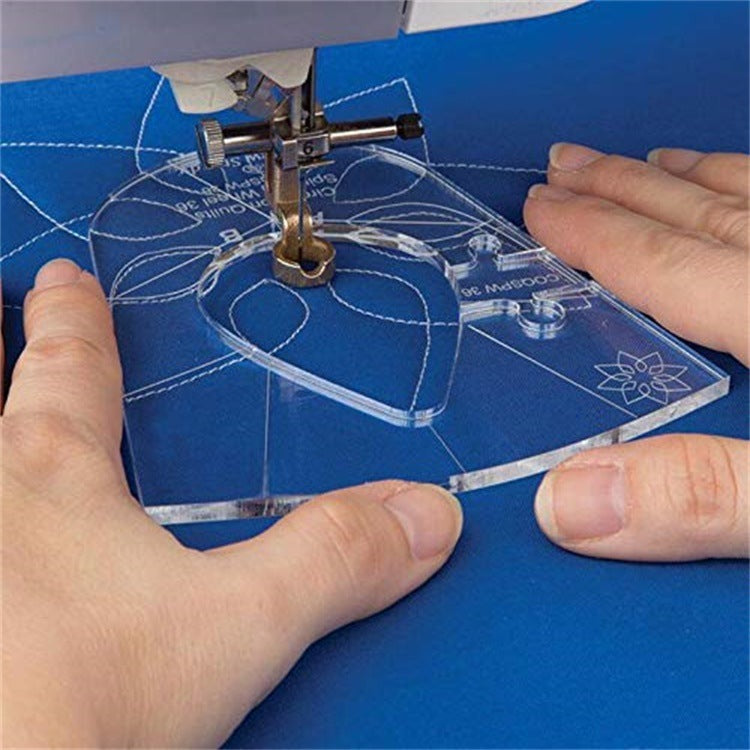 Multi-Functional Sewing Machine Marking Ruler Set – 6-Piece Professional Domestic Kit