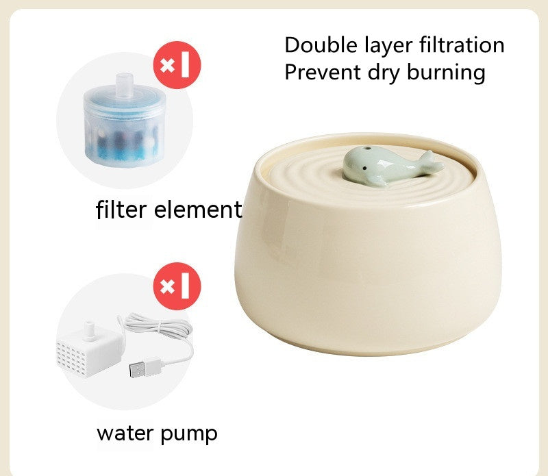 Cat Ceramic Automatic Circulation Filtration Water Dispenser