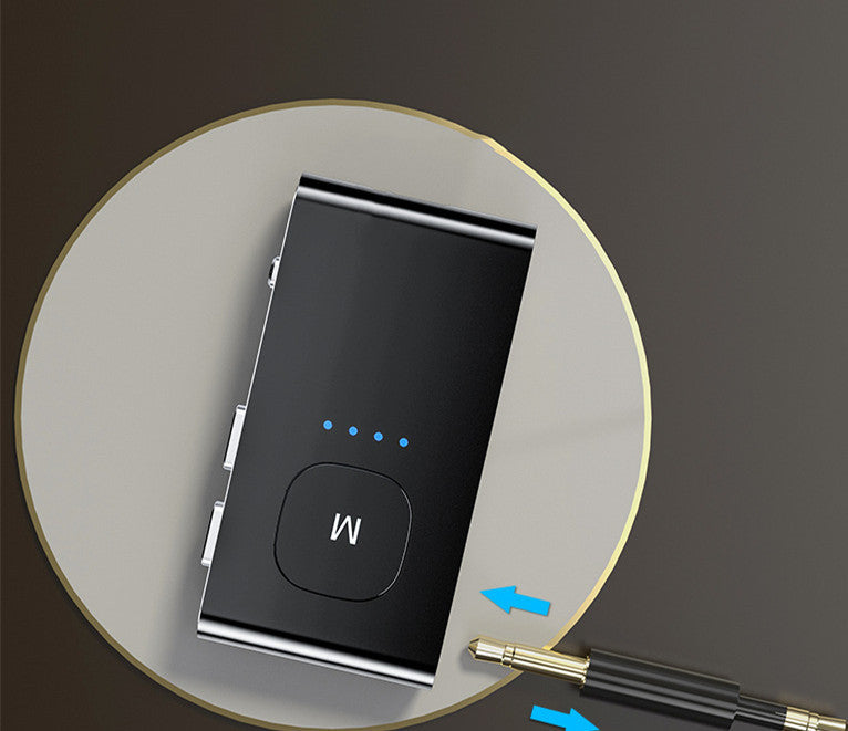 Bluetooth 5.0 Audio Adapter – Transmitter & Receiver with TF Card Playback and AUX Output