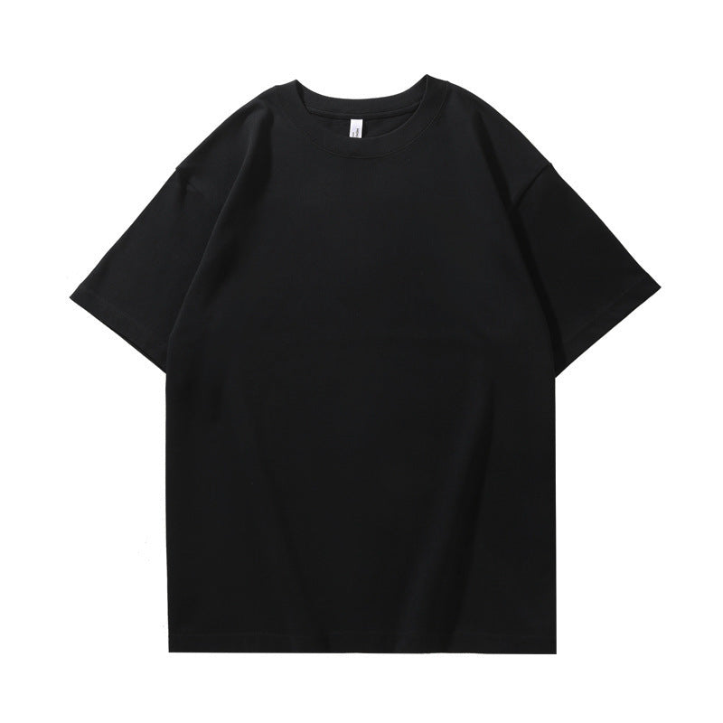 Unisex Cotton Short Sleeve Tee Relaxed Fit Solid Everyday