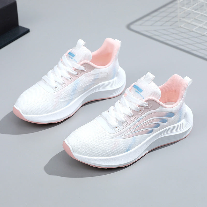 Women's Fashion All-matching Mesh Surface White Shoes