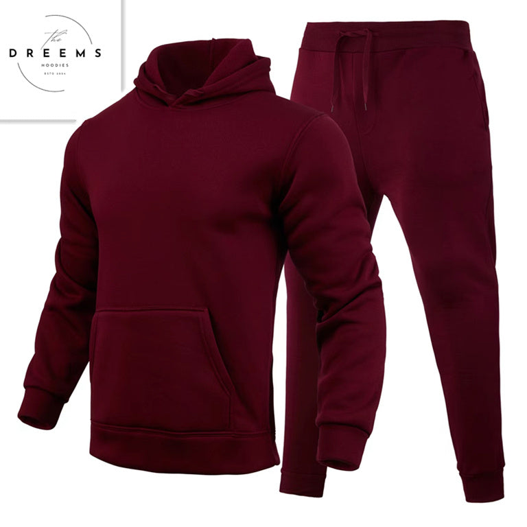 Men's Casual European Style Size Blank Solid Color Set