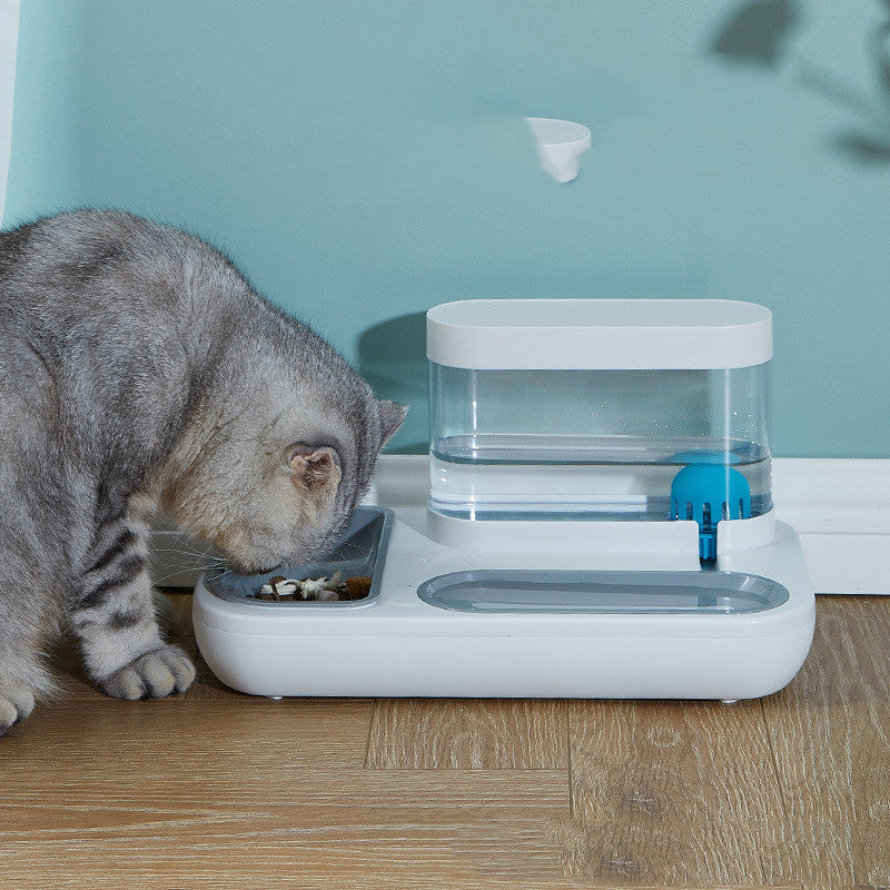 Cat Eating And Drinking Artifact Anti-overturning Cat Automatic Drinking Fountain Rice Bowl