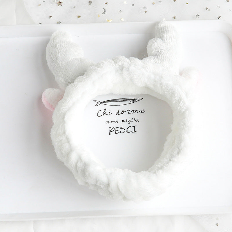 Cute Panda Ear Fleece Headband – Soft Makeup & Skincare Hair Wrap
