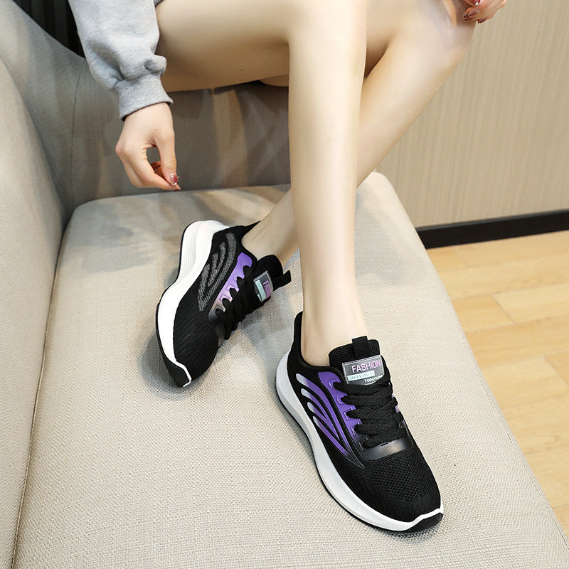 Women's Fashion All-matching Mesh Surface White Shoes