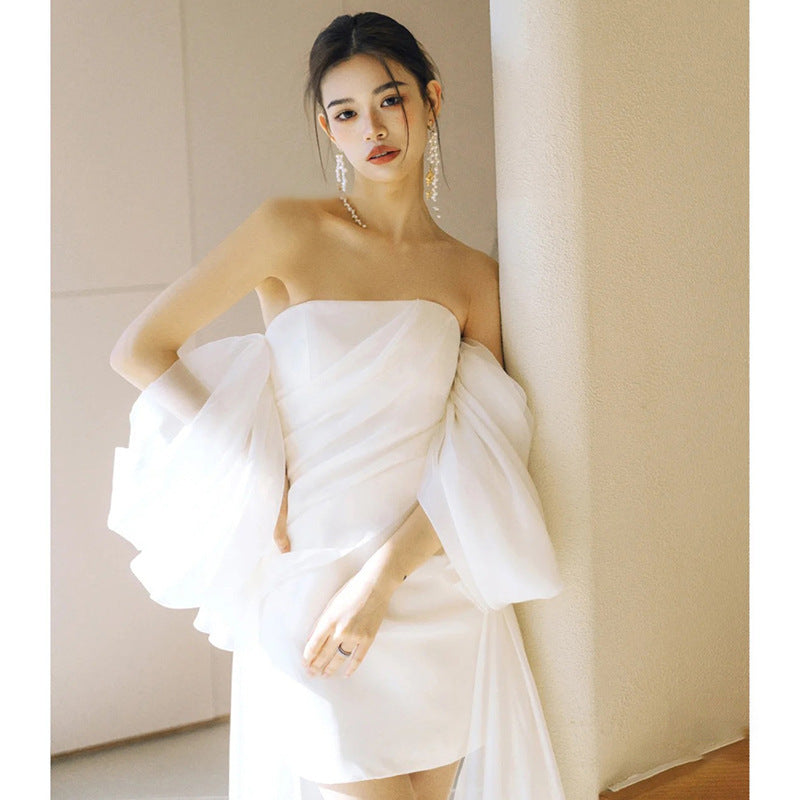 Ethereal Small Light Short Fairy Wedding Dress