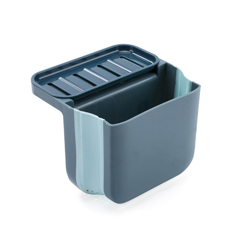 Side Wet Garbage Sink Strainer Drain Fruit Vegetable Drainer Basket Suction Cup Sponge Rack Storage Kitchen Tools Filter Shelf