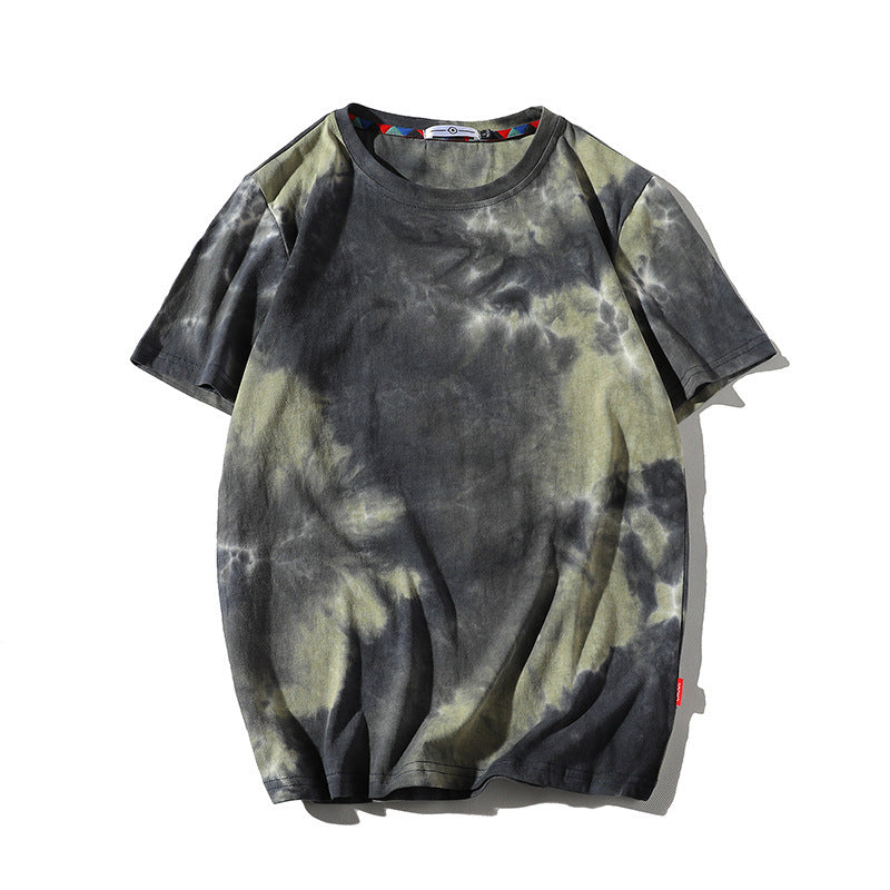 Printed T-Shirt Hong Kong Style Loose Large Size Thin Casual T-Shirt Undershirt