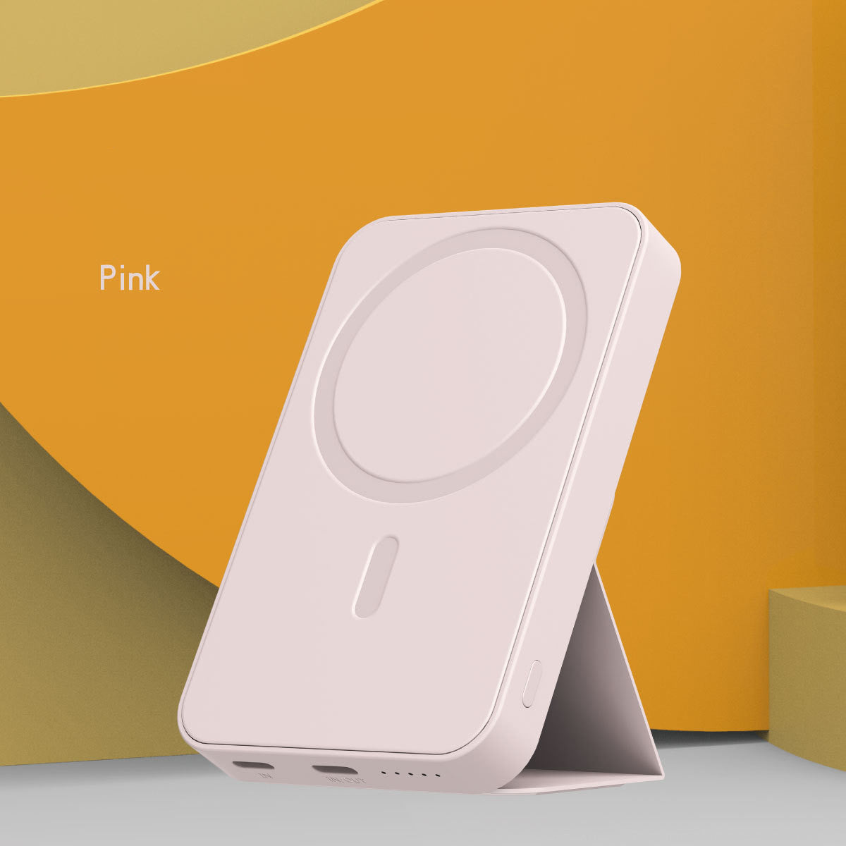 5000mAh Clip-On Magnetic Wireless Power Bank – Slim PD20W Charging Stand for MagSafe Devices
