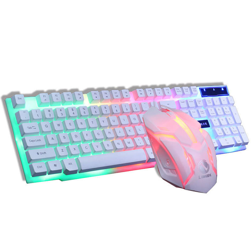 GTX300 RGB Gaming Keyboard & Mouse Combo – Backlit “Glowing” Set, Adjustable DPI (USB Wired)