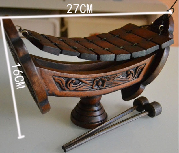 Southeast Asian Style Wooden Hand Xylophone Musical Instrument Pendant Decoration