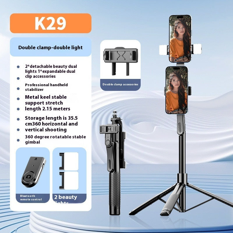 Mobile Phone Bluetooth Selfie Stick Stabilizer Floor Stand