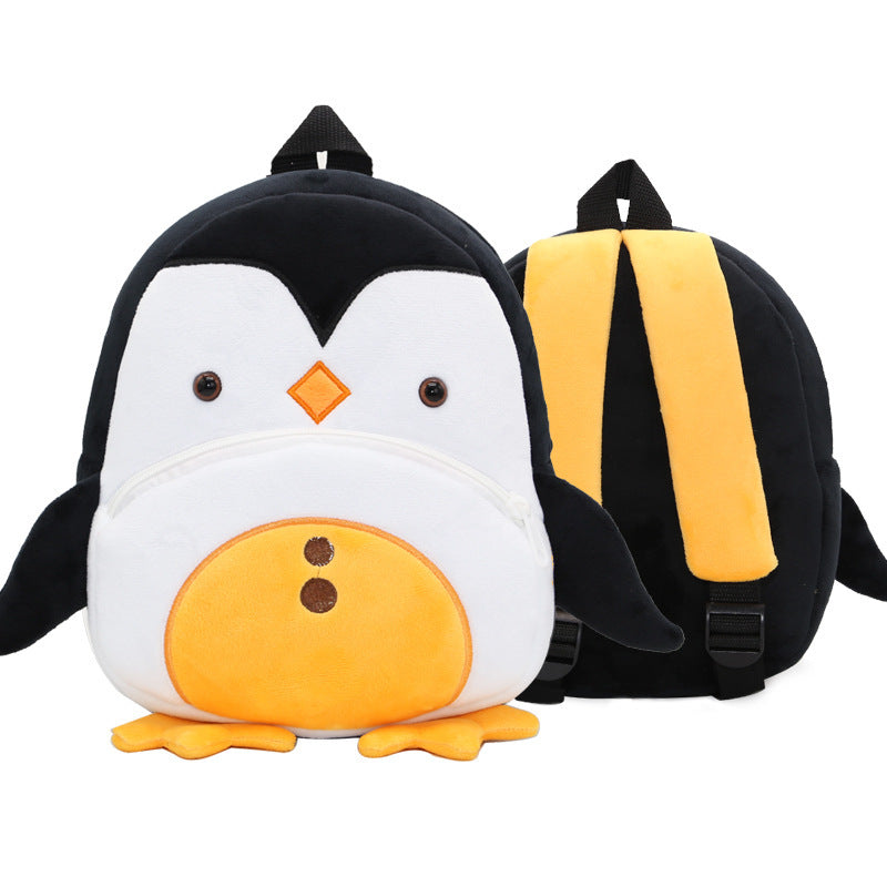 Cute Plush Kindergarten Backpacks – Cartoon Animal School Bags for Children
