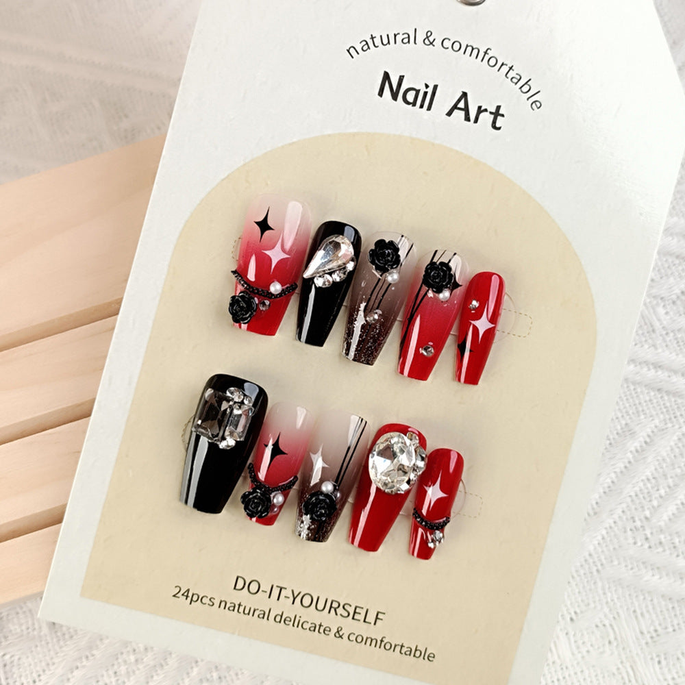 Hand Worn Nail Piece In China-Chic Red In The Year Of The Snake