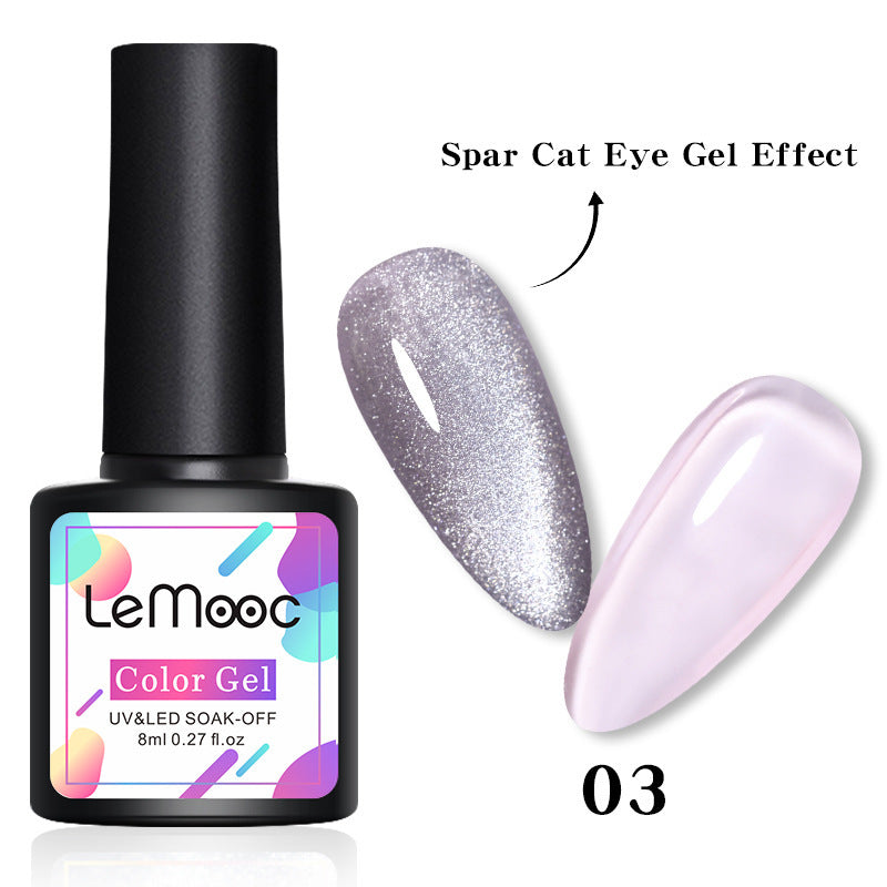 Smoothie Light Moonstone Nail Polish Glue Snow Light Wide Cat Eye Glue
