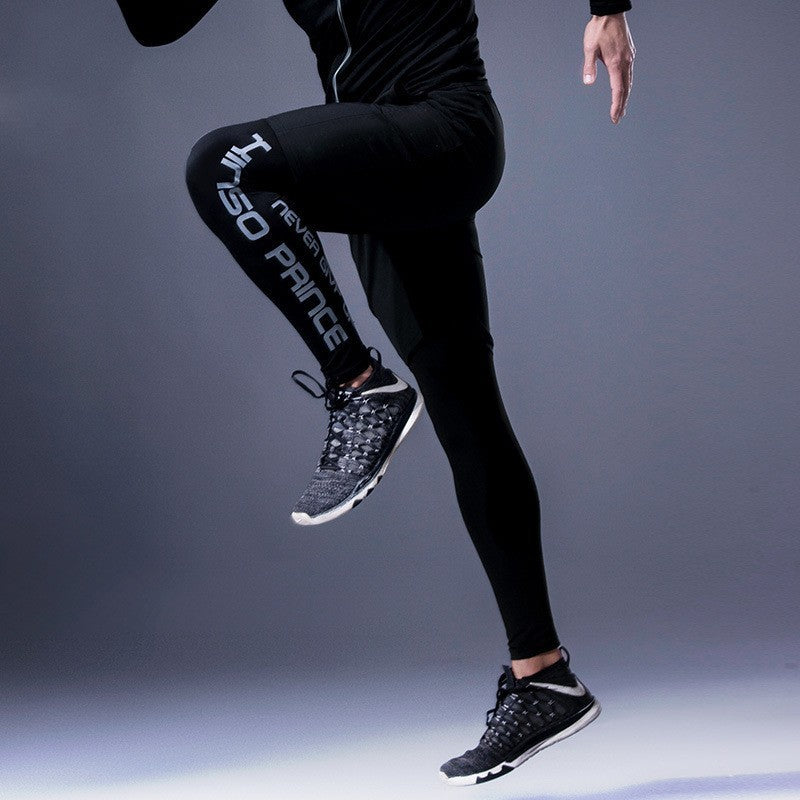 Men’s Skinny High Elastic Sports Pants – Quick-Dry Fitness Leggings