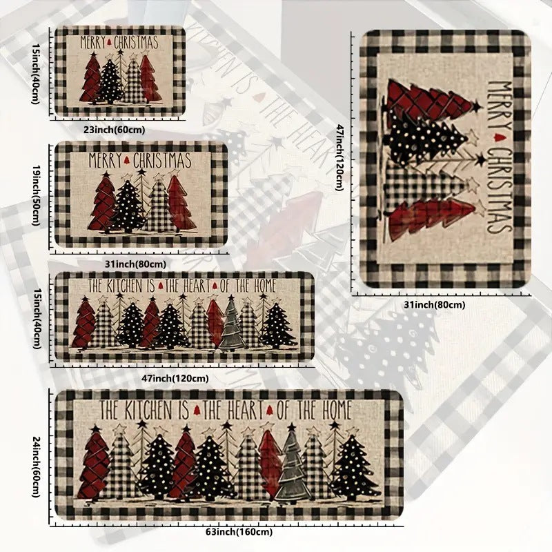 Christmas Winter Antislip Stain-resistant Entrance Absorbent Floor Mat